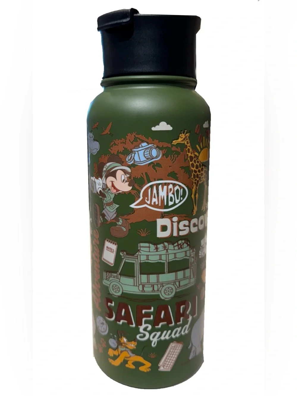 NEW DISNEY ANIMAL KINGDOM “SAFARI SQUAD” WATER BOTTLE 34oz